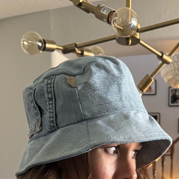 Vintage Lev’s 501 denim up-cycled bucket hat - Picture 8 of 8